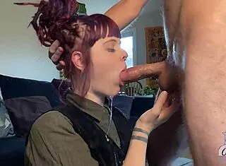 cute olivia slurps big cock in study therapy fun