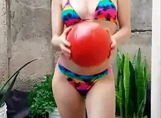 that bikini thong hugs her Latina ass so perfectly damn