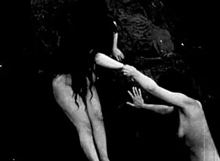 Vintage Hairy Pussy Nudes Pose in Nature Outdoors