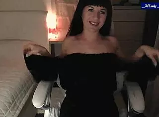Mlady Jessy Strips Teases Perky Tits Caresses Clit Vibes Pussy
