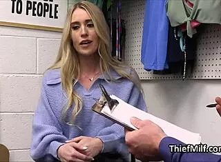 two guards catch busty milf, fuck her mouth and pussy hard 😈