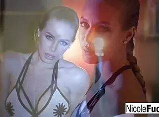 Nicole teases pussy rub to screaming orgasm!