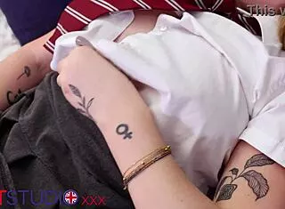 schoolgirl rae astora vibes her huge tits pussy to massive orgasm?