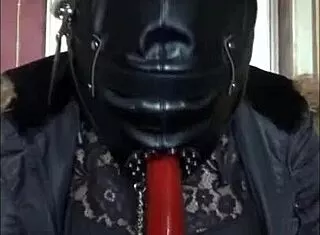 Willing Bisexual Crossdresser Gags on Homemade Dildo!