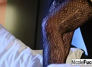 Nicole teases pussy rub to screaming orgasm!