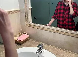 Slutty ex-girlfriend's revenge blowjob ends in facial cumshot