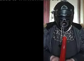Willing Bisexual Crossdresser Gags on Homemade Dildo!