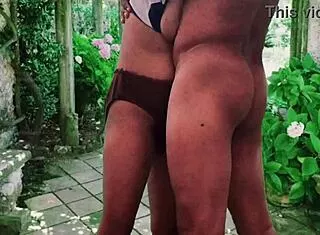 Girlfriend pounded hard outdoors explodes!