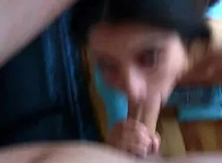Kait's First-Time Cock Suck Ends in Huge Facial Cumshot
