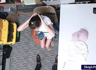 hey cute teen thief want that lp officer's cock down your throat?