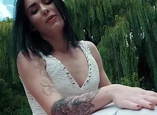 Horny 18+ Babe Deepthroats Stepdad's Cock Outdoor Finally