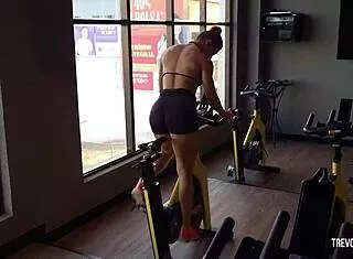 Ebony Gym Babe Craves Cock and Cum After Workout