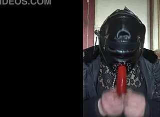 Willing Bisexual Crossdresser Gags on Homemade Dildo!