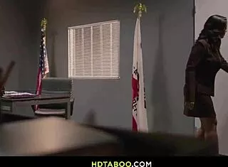 Curvy Ebony Latina MILF Deepthroats and Gags on Cocks in Office 3some
