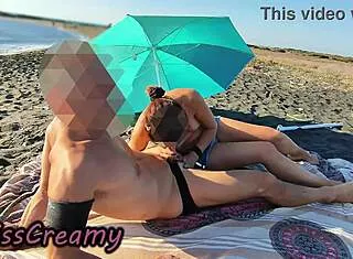french teacher thrilled sucking huge cock beach