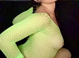 Nadia Diamo's Petite Latina Ass Twerks Fishnets Seductively!