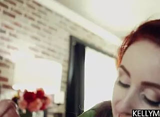 she grabbed his cock... redhead slut penny lay rides hard choking deep!