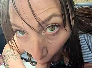 hairy mature milf swallows my cum after public car blowjob kindness