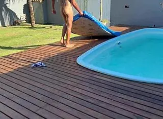 Beach Friend Takes Pool Dick Instead Of Swim!
