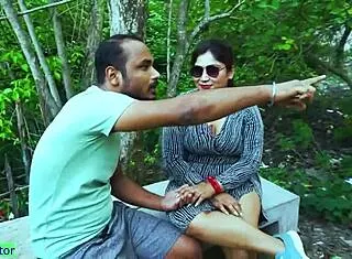 Beautiful young indian girl gets rough outdoor creampie doggystyle in forest 😘💦