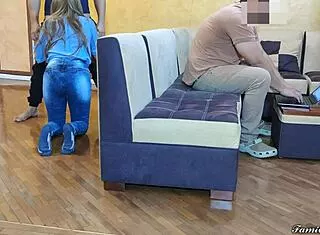 Fucking brother's wife while husband works laptop