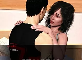 mature with big tits plays steamy phone call game on hairy pussy