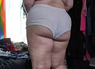 Trying On Tight Clothes And Teasing With Packer On Camera