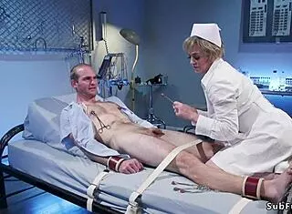 huge tits milf nurse straps patient hard in hospital bondage 😱🍆