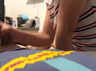 Desperate teen colombian slut fucks stepbro alone swallows every drop