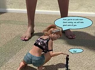 Tall Giantess Growth Comic Huge Tits Boobs Size Change Mini Guy