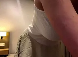 Gorgeous stepmom in miniskirt tempts with big natural tits massage