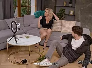 French Blonde Mature Pussy Shaved in Pantyhose Boy Watch