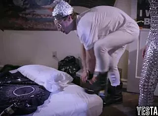big tits fat milf blows scientists cock then pegs him rough pov