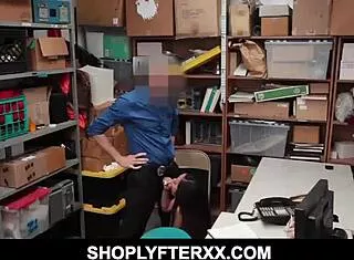 petite asian shoplifter aurora winters stripped and fucked missionary hard
