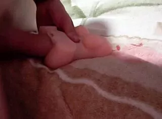 skinny tattoo guy bareback fucks fuck doll ass creampie in bedroom