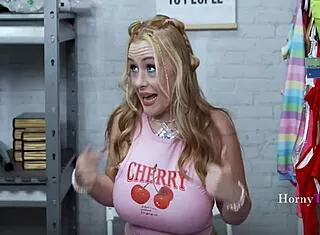 zoey uso caught stealing punished by groping her huge teen tits