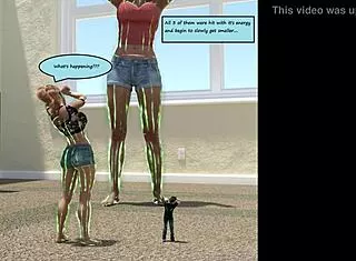 Tall Giantess Growth Comic Huge Tits Boobs Size Change Mini Guy