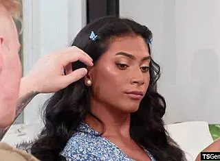 Hot Trans Babysitter Licks Ass Bareback Interracial