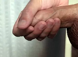 Early Morning Solo Jerk-Off Bursts Cumshot Close-Up