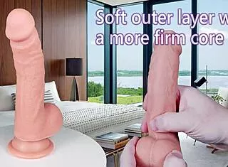 archer fukena realistic dual density silicone dildo throbs