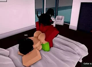 Demon's Monster Cock Pounds Roblox Hoe While Girlfriend Watches Cheating Fuck!