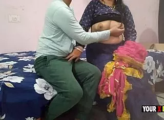 Stepson bangs horny indian stepmom behind friend's back