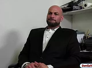 busty blonde seals job with boss's deep fuck