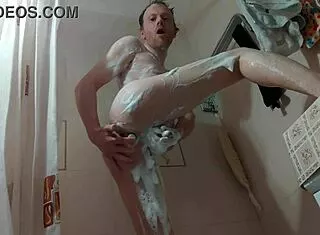 anal whore's mancunt pussy stretched fast hard with shampoo bottle in bathtub slut bath