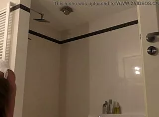 Bathroom Voyeur Catches Petite Teen Tits