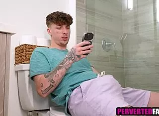 stepsister catches stepbro spying her steamy webcam show