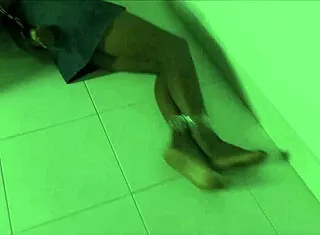 Bound African maid screams barefoot in tight ropes!