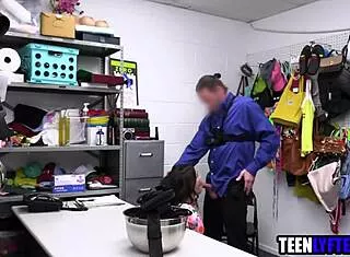 corrupt guard's secret pounding of young shoplifter