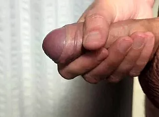 Early Morning Solo Jerk-Off Bursts Cumshot Close-Up