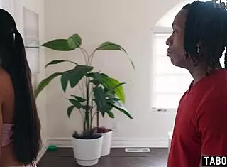 young black guy pervs on two ebony teen lesbians hard